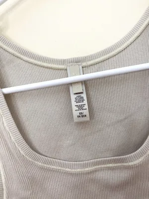 SKIMS cotton rib tank in stone size XS thumbnail 10