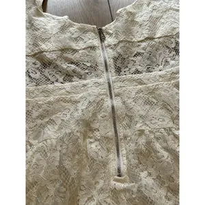 Hello Molly Lace Strapless Puffy Shoulder Ruffle Mini‎ Dress Size M US 6 Peasant thumbnail 10