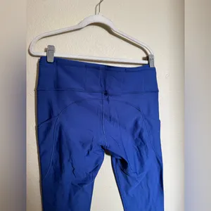 Lululemon‎ Fast and Free High-Rise Fleece Tight 28" Size 14 Psychic Blue thumbnail 9