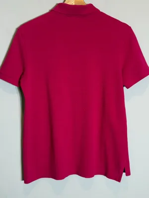 Lacoste Classic Fit Short Sleeve Polo Shirt Womens 40 Medium Fuchsia Pink Preppy thumbnail 10