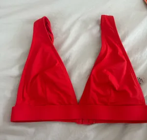 Pink lily red bathing suit top  thumbnail 1