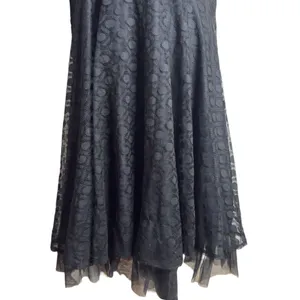Lane Bryant Plus Size Black Lace Tulle Midi Dress Womens 28 Whimsigoth Flared thumbnail 3