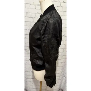 Red Fox Black Bomber Full Zip Jacket Size Small thumbnail 3