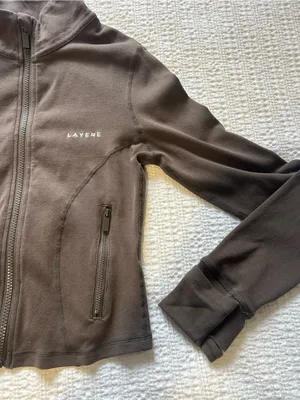 Layere Organic Cotton Espresso Brown zip jacket thumbnail 3