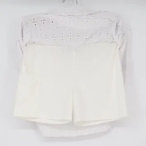 Gitane Skort Womens M CJ2 White Eyelet Lace Tiered Ruffle Stretch Pocket Good thumbnail 4