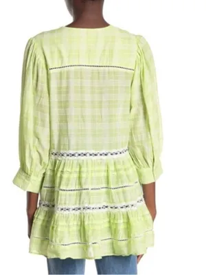 Free people time out plaid tunic top thumbnail 5