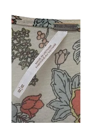 Free People Earthfolk Boho Floral Maxi Dress Tea Comb Women’s Size M thumbnail 7