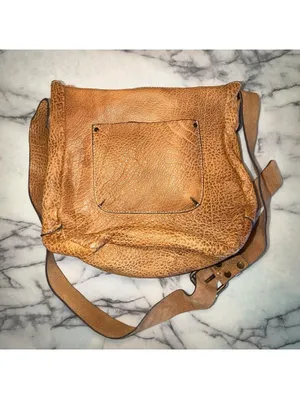 Patricia Nash Pebbled Leather Barcelona Saddle Bag Brown Handbag Crossbody Boho thumbnail 6