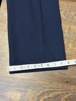 Babaton Agency Pant Wool Blend High Waist Straight Wide Leg Trouser Women 2 Navy thumbnail 2
