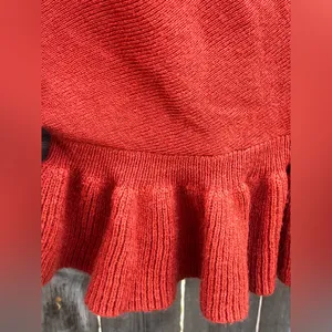 Idem ditto Rust Batwing Peplum Sweater thumbnail 7
