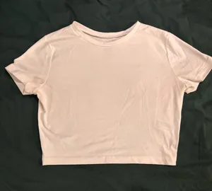 Wild Fable White Crop Baby Tee thumbnail 1