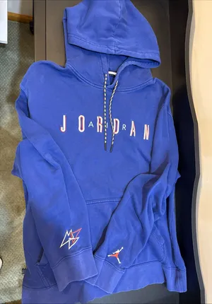 Vintage Air Jordan Blue Hoodie Size Medium Ck 9567–455 thumbnail 1
