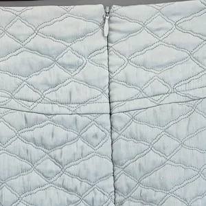 Thyskens Theory Seedo Quilted Skirt A-line Ice Gray Blue‎ Preppy Minimal Women 6 thumbnail 4