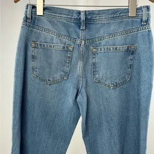Free People Distressed Mid Rise Maggie Straight Leg Jeans in Blue Size 26‎ thumbnail 8