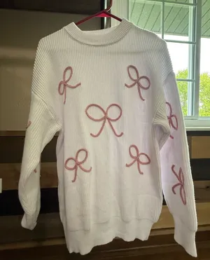 Bow sweater White Size L thumbnail 2