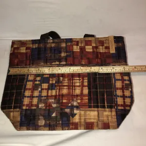 Donna Sharp Multicolor Quilted Shoulder Bag Outer And Inner Pockets Brown Red thumbnail 9