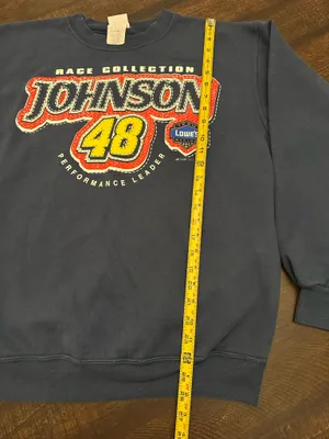 Chase Authentics Vtg Y2K NASCAR Mens Medium Faded Jimmie Johnson Racing Crewneck Sweatshirt Blue thumbnail 5