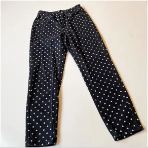 TOPSHOP Moto Mom High Waisted Polka Dot Print Jeans Size 25 EUC thumbnail 6
