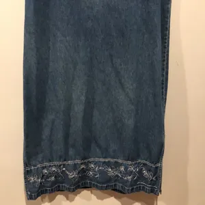 Vintage 90s Y2K Erika Collection Embellished Faded Denim Dress thumbnail 4