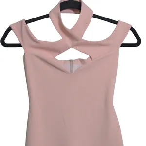 Nookie Hollywood Midi Dress Blush Pink Off the Shoulder Cutout Choker XS New thumbnail 4
