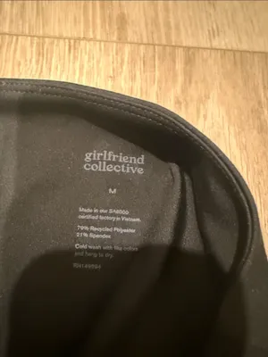 High-Waisted Black Girlfriend Collective biker Shorts Medium thumbnail 4