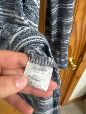 Nordstrom Size Large Blue and White Long-Sleeve Shirt thumbnail 3