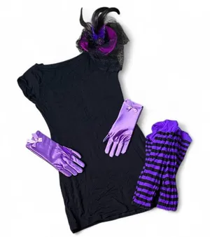Basic Witch Halloween Costume Purple thumbnail 1