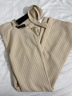 Lioness Yves pinstripe cutout belted flare pants thumbnail 5
