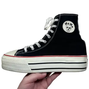 Vintage Y2K Nana Black Platform Sneakers Women’s Size 9 Goth Grunge thumbnail 13