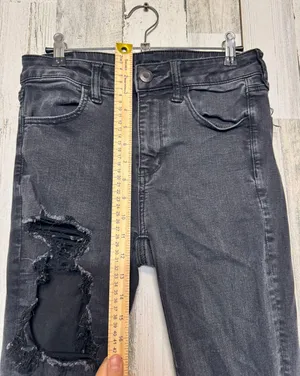 black next level stretch ripped skinny jeans thumbnail 8