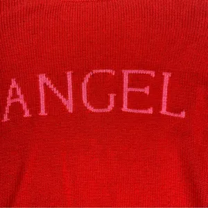 Victoria's secret womens medium red angel sweater cashmere blend knit thumbnail 6