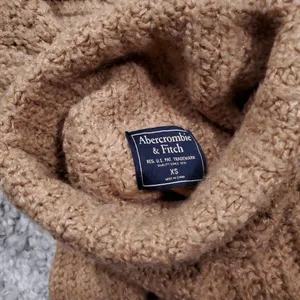 Abercrombie Turtleneck Chunky Knit Pullover Sweater Brown Tan Women's Size XS thumbnail 5