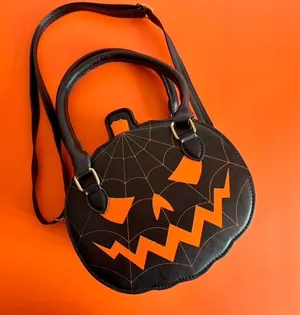 Halloween Pumpkin Crossbody Bag (2799) 🎃 Black thumbnail 1