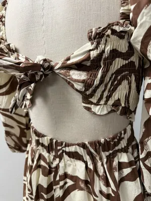 *NEW* Karlie Poplin Smocked Zebra Dress thumbnail 7