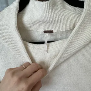 Free People mock neck sweater ribbed Ottoman Slouchy Tunic ecru loose parke thumbnail 5