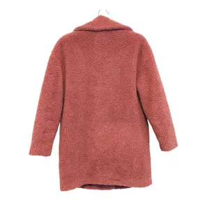 Abercrombie & Fitch Sherpa Teddy Fleece Over Coat XS Mauve Pink Cozy Soft Y2K thumbnail 5