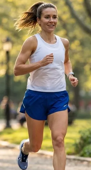 Women’s Athletic Running Shorts in Blue thumbnail 1
