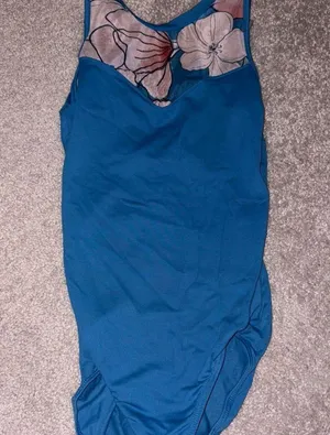 Floral Blue Women's Leotard thumbnail 1