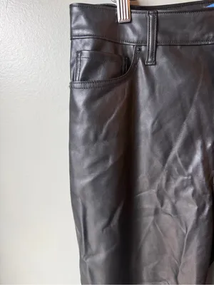 Old Navy High-Rise OG Loose Faux Leather Pants Size 14 Black thumbnail 4