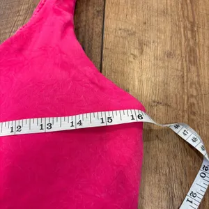 OFFLINE By Aerie Real Me Low Key Longline Sports Bra Sz XL Fuchsia Pink Padded thumbnail 8