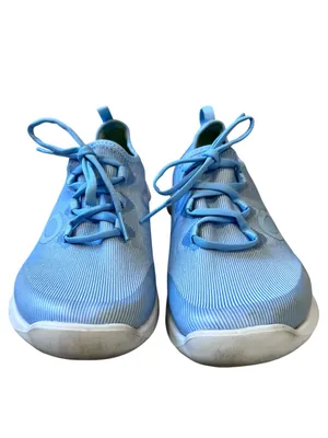 Oofos OOmg Sport LS Shoes Womens Size 8 Lace Up Recovery Sneakers Blue White thumbnail 3