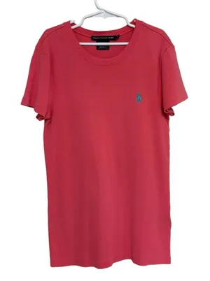Y2K Ralph Lauren Sport Fitted Cotton Baby Tee in Pink Preppy Old Money - Size S thumbnail 1