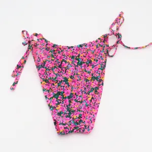 Wild Fable Bikini Bottom Womens S Side Tie Pink Floral High Leg Excellent thumbnail 4