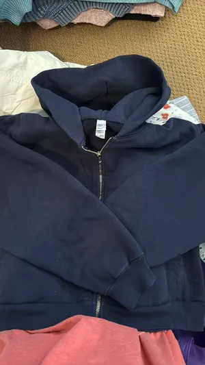 Los Angeles Apparel Zip Cropped Hoodie thumbnail 3