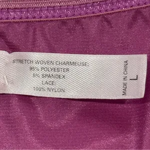 Vintage Victoria’s Secret Y2K Lace Corset Tank Top Large Pink Satin Goth Sexy thumbnail 7