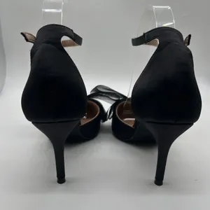 NEW Allegra K Heels Womens 9 Black‎ Pointed Toe Ankle Strap Pumps Bow Stiletto thumbnail 5