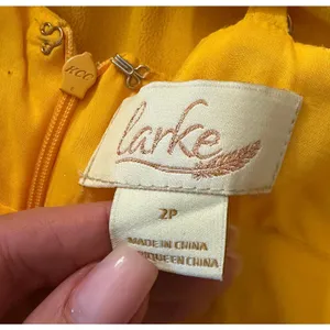 Anthropologie Larke Belle ruffle maxi dress in Marigold Women's sz. 2P thumbnail 5