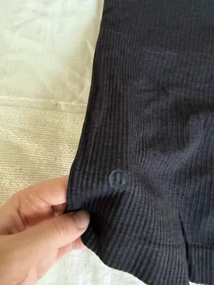 Lululemon Black Ebb To Street Short Sleeve padded tshirt thumbnail 4