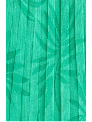 Ramy Brook Alex Pleated Blouse Halter Jacquard Garden Green Island Women's Small thumbnail 6