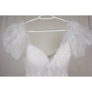 White Off Shoulder Tulle Puffy Sleeve Dress Costume Party Homecoming US 10 thumbnail 3